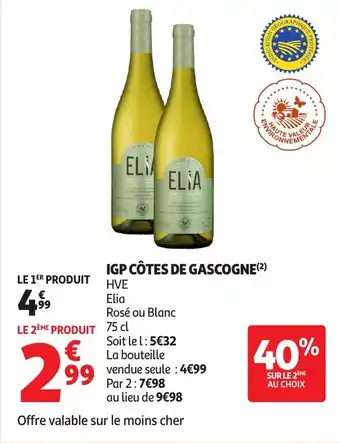 Auchan Igp côtes de gascogne offre