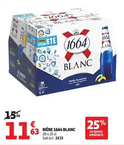 Auchan Bière 1664 blanc offre