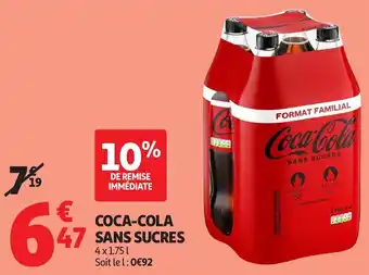 Auchan Coca-cola sans sucres offre