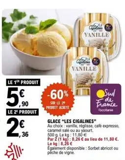 E.Leclerc Glace les cigalines offre