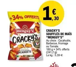 E.Leclerc MENGUY'S Cracky's soufflés de maïs offre
