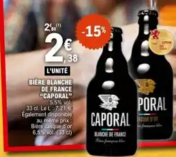E.Leclerc CAPORAL Bière blanche de france offre