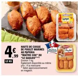 E.Leclerc Hauts de cuisse de poulet marinés au paprika offre