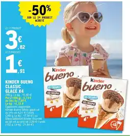 E.Leclerc KINDER Bueno classic glace x4 offre