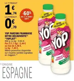E.Leclerc YOPLAIT Yop parfum framboise offre decouverte offre