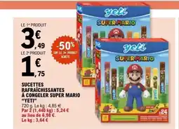 E.Leclerc YETI Sucettes rafraîchissantes à congeler super mario offre