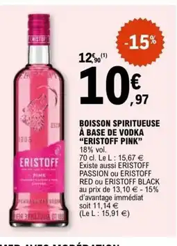 E.Leclerc ERISTOFF PINK Boisson spiritueuse à base de vodka offre