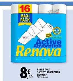 E.Leclerc RENOVA Essuie tout active absorption offre