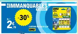 E.Leclerc UHU 5 bâtons de colle offre