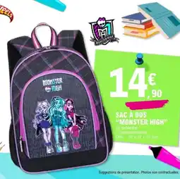 E.Leclerc MONSTER HIGH Sac à dos offre