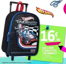 E.Leclerc HOTWHEELS Sac à dos à roulettes offre