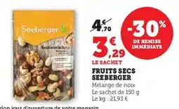 Super U SEEBERGER Fruits secs offre