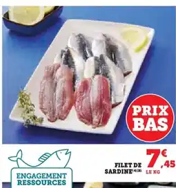 Super U Filet de sardine offre