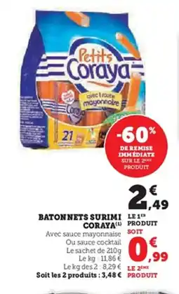 Super U CORAYA Batonnets surimi offre