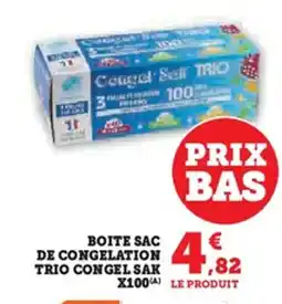 Super U Boite sac de congelation trio congel sak offre
