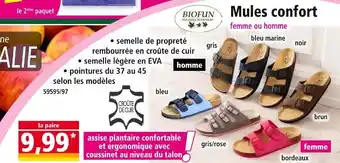 Norma BIOFUN Mules confort femme ou homme offre