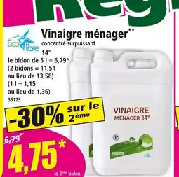 Norma ECO LIBRE Vinaigre ménager offre