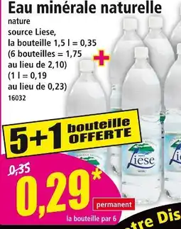 Norma LIESE Eau minérale naturelle offre