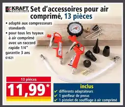 Norma KRAFT WERKZEUGE Set d'accessoires pour air comprimé, 13 pièces offre