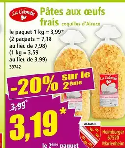 Norma LA COLOMBE Pâtes aux œufs frais offre