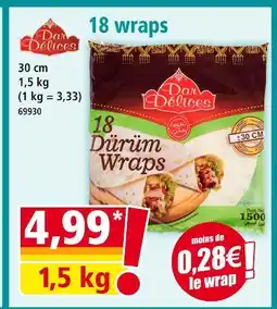 Norma DAR DÉLICES 18 Wraps offre