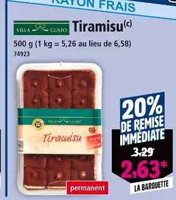 Norma VILLA GUSTO Tiramisu offre