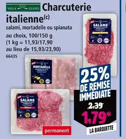 Norma VILLA GUSTO Charcuterie italienne offre