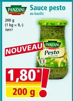 Norma Panzani Sauce pesto au basilic offre