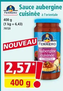 Norma FERRERO Sauce aubergine cuisinée à l’orientale offre