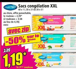 Norma MULTITEC Sacs congélation XXL offre
