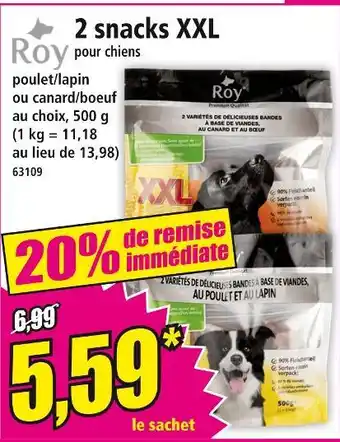 Norma ROY 2 snacks xxl pour chiens offre