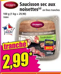 Norma Gourmets Saucisson sec aux noisettes offre