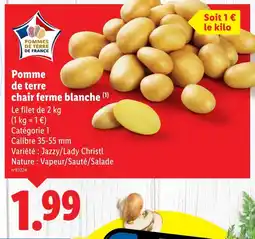 Lidl Pomme de terre chair ferme blanche offre