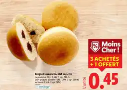 Lidl Beignet saveur chocolat noisette offre