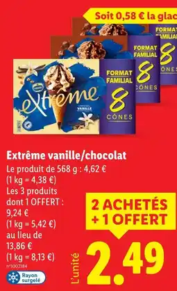 Lidl Extrême vanille/chocolat offre