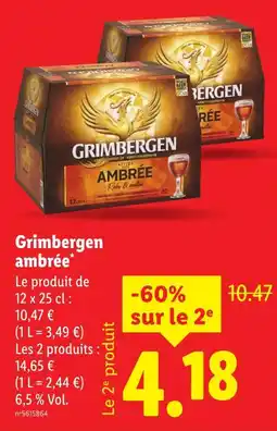 Lidl Grimbergen ambrée offre