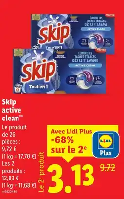 Lidl Skip Active Clean offre