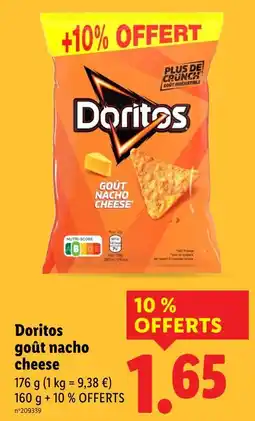 Lidl DORITOS Goût nacho cheese offre