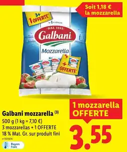 Lidl GALBANI Mozzarella offre
