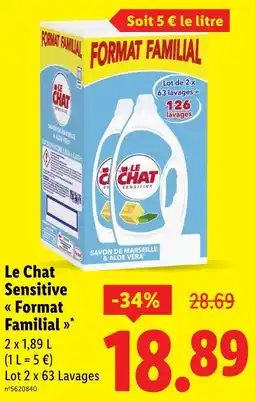 Lidl LE CHAT Sensitive Format Familial offre