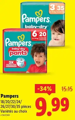 Lidl Pampers Baby-dry pants offre