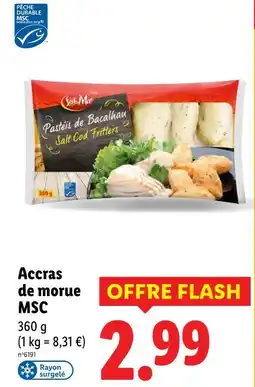 Lidl Soté Mar Accras de morue msc offre