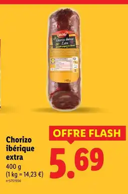 Lidl Chorizo ibérique extra offre