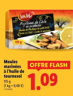 Lidl Soleil Mar Moules marinées à l'huile de tournesol offre