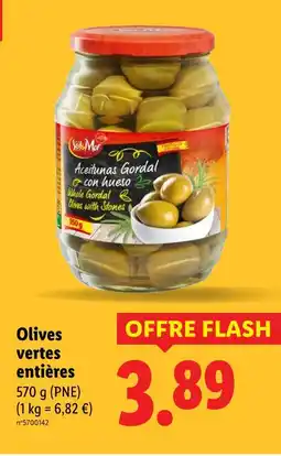 Lidl SOL&MAR Olives vertes entières offre