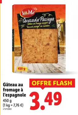 Lidl SOL&MOR Gâteau au fromage à l’espagnole offre