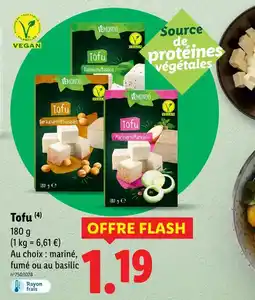 Lidl Vemondo Tofu Mariné offre