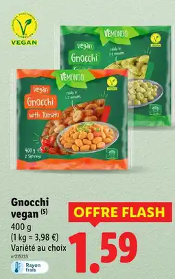 Lidl Vemondo Gnocchi vegan offre