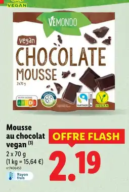 Lidl Vemondo Mousse au chocolat vegan offre
