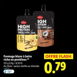 Lidl Milbona Fromage blanc à boire riche en protéines offre